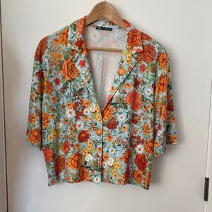 ZARA Floral Women's Top - Multicolor❤️🧡